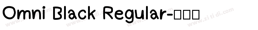 Omni Black Regular字体转换